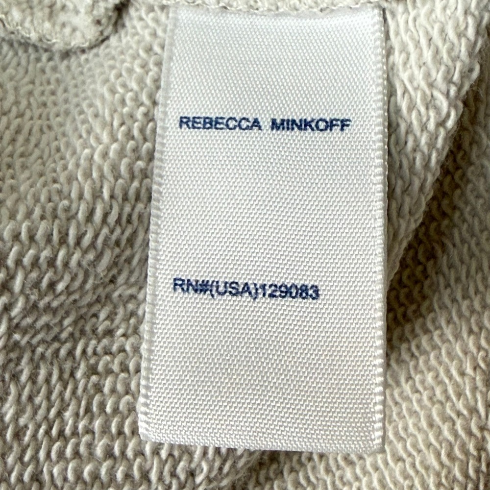Rebecca Minkoff Sweatshirt Womens XS Green Camo Oversized Balloon Sleeve Top - Picture 4 of 10